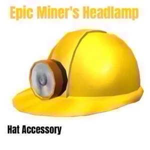 Epic Miner's Headlamp Toy Code Avatar - Instant Delivery 
