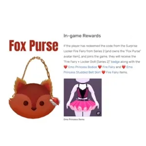 Fox Purse Toy Code - In stock - Fast Delivery ( 5mins - 12H max )
