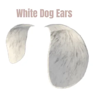 White Dog Ears Virtual Item Toy Code Avatar - In Stock - Fast Delivery 