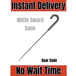 White Sword Cane Toy Code Avatar - Instant Delivery 