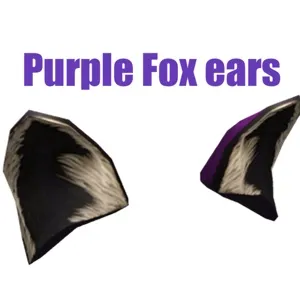 Purple Fox Ears Virtual Item Toy Code Avatar