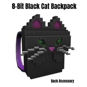 8-Bit Black Cat Backpack Toy Code Avatar - In Stock - Fast Delivery ( 5mins - 12H Max )