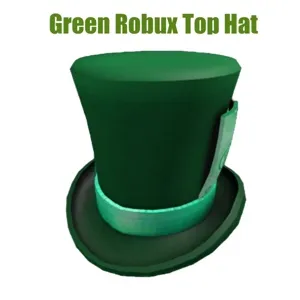 Green Rbux Top Hat Virtual Item Toy Code Avatar - In stock - Fast Delivery 