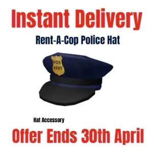 Rent A Cop Police Hat Toy Code Avatar - Instant Delivery 
