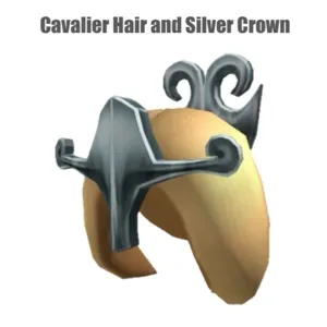 Cavalier Hair and Silver Crown Virtual Item Toy Code Avatar