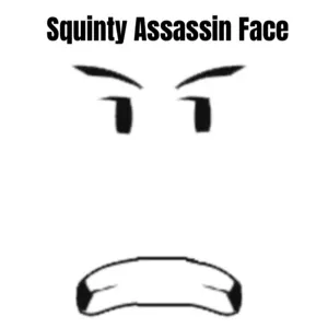 Squinty Assassin Face Toy Code Avatar - Delivered in 1hr - 30hr ( Not Instant )