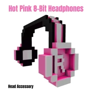 Hot Pink 8-Bit Headphones Toy Code Avatar - Delivered in 1hr - 30hr ( Not Instant)