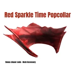 Red Sparkle Time Popcollar Toy Code Avatar - Delivered in 1hr - 30hr ( Not Instant)