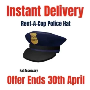 Rent A Cop Police Hat Toy Code Avatar - Instant Delivery 