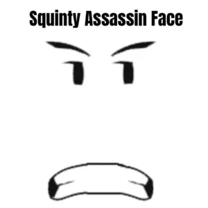 Squinty Assassin Face Toy Code Avatar - In Stock - Fast Delivery ( 5mins - 12H Max )