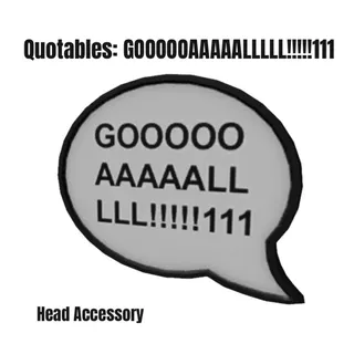 Quotables: GOOOOOAAAAALLLLL!!!!!111 Toy Code Avatar - In Stock - Fast Delivery ( 5mins - 12H Max )