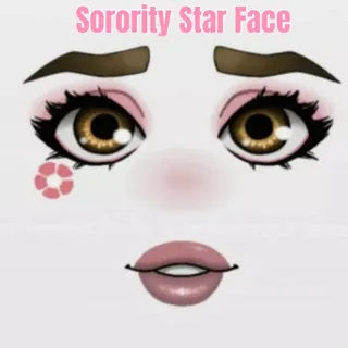 Sorority Star Face Toy Code Avatar - Delivered in 1hr - 30hr ( Not Instant )