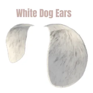 White Dog Ears Virtual Item Toy Code Avatar - In Stock - Fast Delivery 
