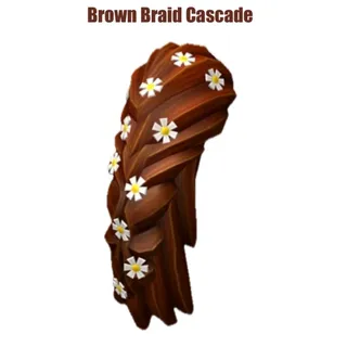 Brown Braid Cascade Virtual Item Toy Code Avatar