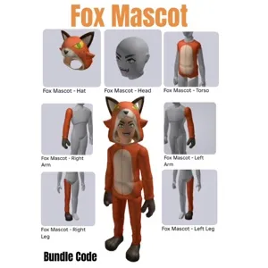Fox Mascot Virtual Item Toy Bundle Code - Hat / Head etc - In Stock - Fast Delivery 