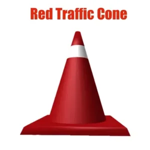 Red Traffic Cone Toy Code Avatar - Delivered in 12hr - 36hr ( Not Instant )