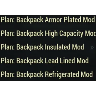 Plan: Backpack Mod [all in one]