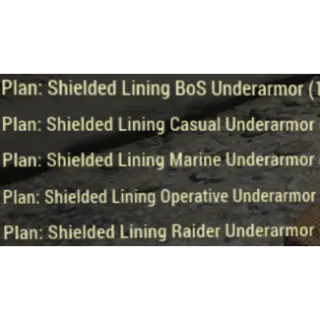 Plan: Shielded Lining Plan bundle