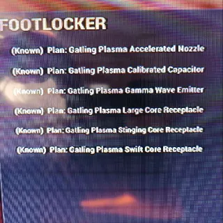 Set 6 Plan Gatling Plasm