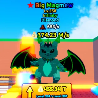 374.23M/s & Magma 693/s | Diamond Big Magmew | With Star | LvL 258