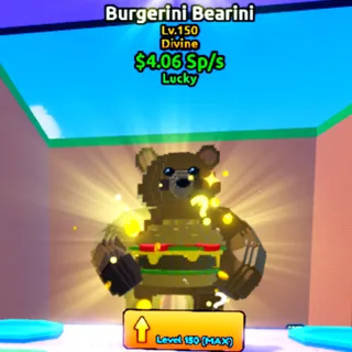 4.06Sp/s | Lucky Burgerini Bearini | Escape Tsunami For Brainrots | Max Level