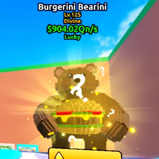 904.02Qn/s | Lucky Burgerini Bearini | Escape Tsunami For Brainrots | Max Level