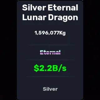 2.2B/s | Titanic Eternal Lunar Dragon | Steal An Egg