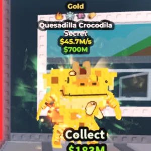 45.7M/s | Gold Quesadilla Crocodila | 4 Trait