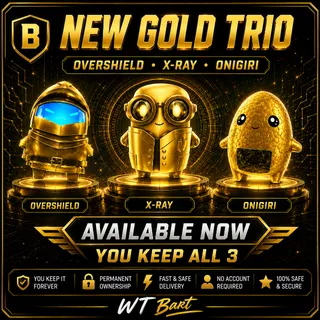 Fortnite GOLD TRIO | OVERSHIELD + X-RAY + ONIGIRI | YOU KEEP ALL 3 | AVAILABLE NOW