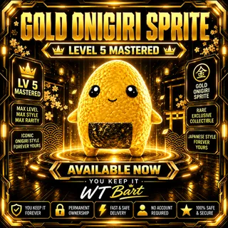 Fortnite GOLD ONIGIRI SPRITE | LEVEL 5 MASTERED | YOU KEEP IT FOREVER | AVAILABLE NOW
