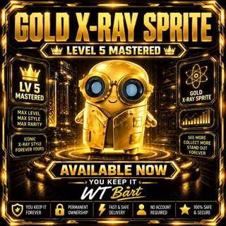 Fortnite GOLD X-RAY SPRITE | LEVEL 5 MASTERED | YOU KEEP IT FOREVER | AVAILABLE NOW