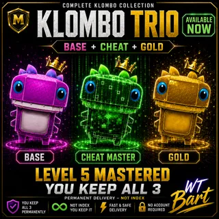 FORNITE KLOMBO TRIO | BASE CHEAT MASTER GOLD | AVAILABLE NOW | LVL 5 | KEEP ALL 3