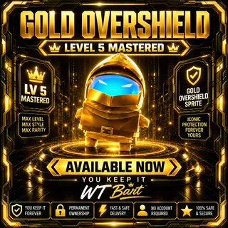 Fortnite GOLD OVERSHIELD | LEVEL 5 MASTERED | YOU KEEP IT FOREVER | AVAILABLE NOW