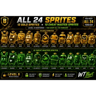 Fortnite ALL 24 GOLD + CHEAT MASTER SPRITES | LEVEL 5 MASTERED | YOU KEEP ALL