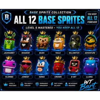 Fortnite ALL 12 BASE SPRITES | LEVEL 5 MASTERED | YOU KEEP ALL 12 | AVAILABLE NOW