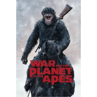 War for the Planet of the Apes - HD Movies Anywhere Vudu Google Play