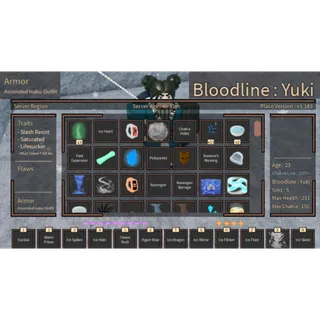 Bloodlines | Yuki Clan Unobtainable Exclusive Clan Not Obtainable No More | Haku Ascended Outfit 