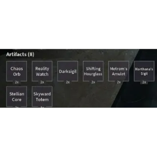 Arcane Lineage - Darksigil / Narthana's Sigil / Metrom's Amulet / Darksigil / Chaos Orb / Stellion Core / Shifting Hourglass