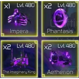 Jujutsu Infinite = Hollow Sword x1 / Impera / Aetherion / Phantasis / The Imaginary King / Whole set Purple 