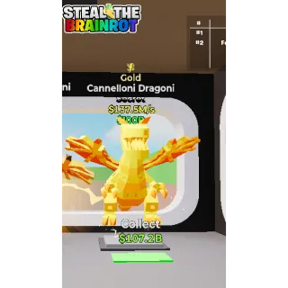 Fortnite Steal the Brainrot-Cannelloni Dragoni-Gold+lightning