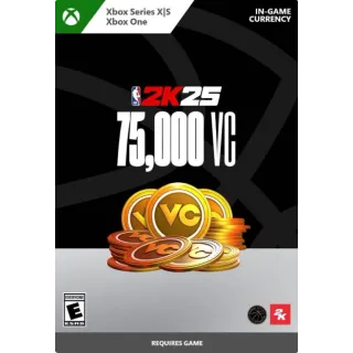 NBA 2K25 75000 Virtual Coins Xbox