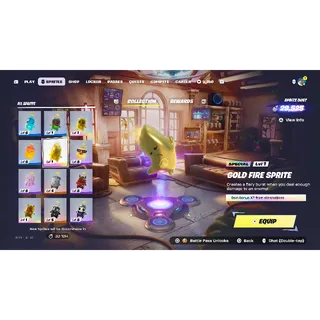 Fortnite Gold Fire Sprite 