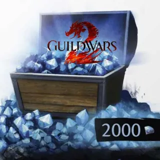 Guild Wars 2 2000 Gem Points ArenaNet Key/Code Global