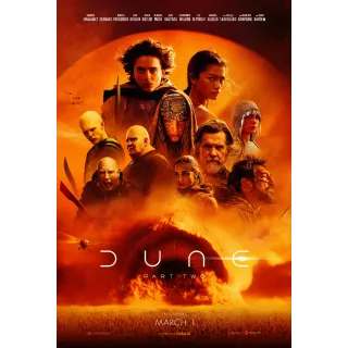 Dune Part Two HDX VUDU OR ITUNES VIA MA