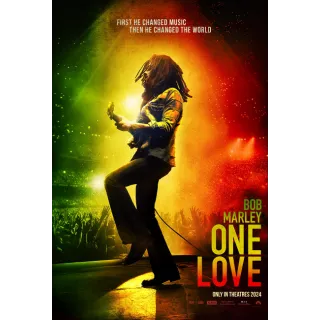 Bob Marley: One Love HDX VUDU OR 4K/UHD ITUNES