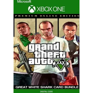 Grand Theft Auto V: Premium Online Edition & Great White Shark Card Bundle