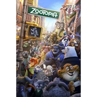 Zootopia HDX VUDU or HD iTunes via MA