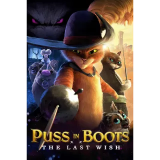Puss in Boots: The Last Wish HDX VUDU or HD iTunes via MA