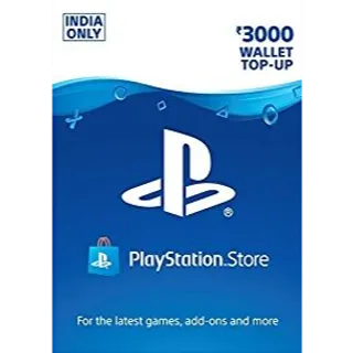 3000 INR PlayStation Store Key INSTANT DELIVERY