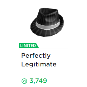 Perfectly Legitimate Business Hat Roblox